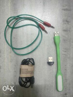Data cable, bluetooth, audio cable, usb light (in