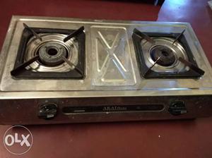 Gas stove 2 burner two nos and 3kg cylinder stove