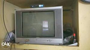 Gray And Black CRT TV
