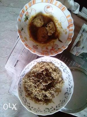 Mutton akhani pulao 1kg, mutton curry 1/2kg,