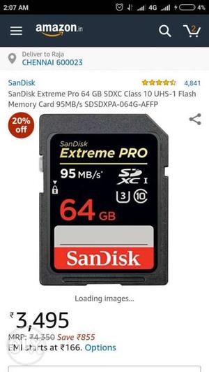 Sandisk sd card for sale iam purchase 1 week ago