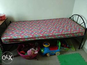 Steel cot and matress