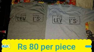 Two Gray Levi's Crew-neck T-shirts