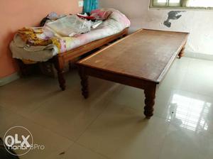 Two wooden deewan cot in good condition. heavy wooden frame,