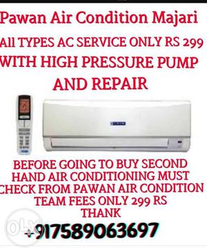White Split-type Air Conditioner With Remote
