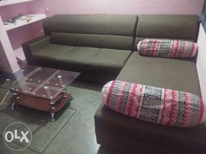 Wooden Cot + bed + sofa+ tea poy