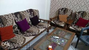 Wooden Sofa set (2.5 years old) in very good condition.