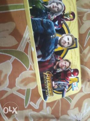 Yellow Marvel Avengers-printed Pencil Case