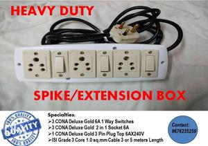 A new heavy duty SPIKE/EXTENSION BOX. It consists
