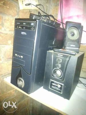 Black Intex 1.1 Multimedia Speaker And Computer Tower