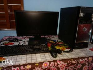 Negotiable Black Flat Screen Computer Monitor And Keyboard