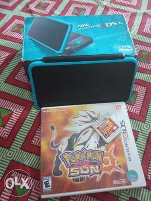 Nintendo New 2DS XL - Black + Turquoise + 1 Game (Pokemon