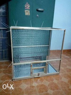 White Steel Animal Cage
