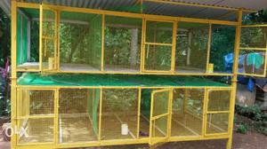 Yellow cage 3 mtr length 1.5 mtr width 1.5 mtr hight Strong