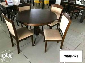 4 seater round dining table set brand new