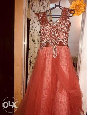 A new pink gown worn only 2times n bought for