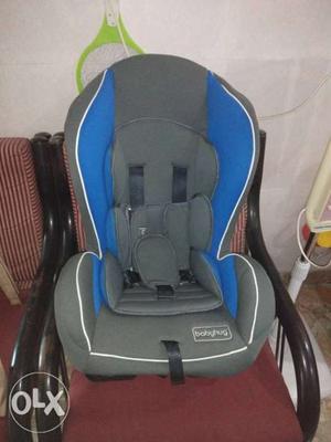 Baby's Gray And Blue Car Seat