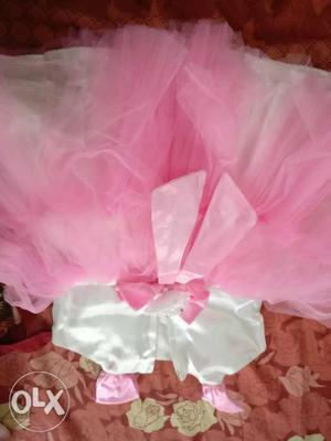 Baby's White And Pink Tutu Dress