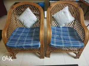 Bamboo chair couple set. Perfect condition. With