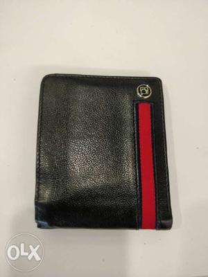 Black And Red Leather Wallet