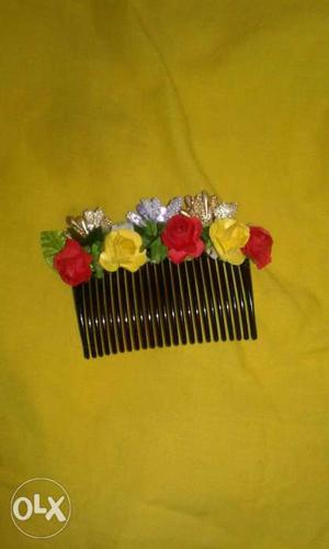 Black, Red, And Yellow Hair Comb