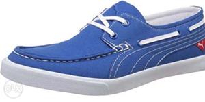 Blue And White Puma Low-top Sneaker