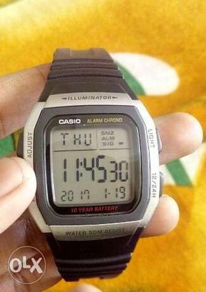 Casio digital watch with 10 year battery and multi alarm
