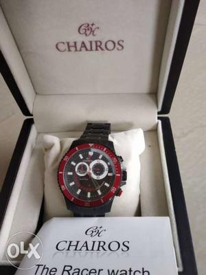 Chairos racer black watch with bill..