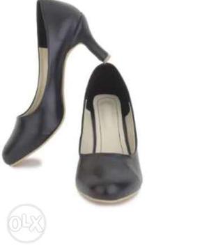 Comfortable Black Heels -Euro-37,heel size 2 inch-