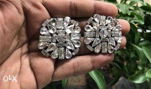 Fresh pair of earrings! crystal cut! authentic!