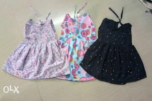 Girls cotton frocks 1y 2y 3years more colours