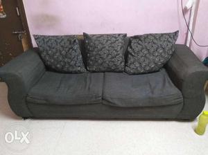 Gray Fabric 2-seat Sofa