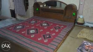 King size double Bed for sale with lights in bed
