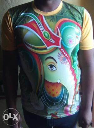 New Ganpati print T-shirt only 190 size M,L,XL