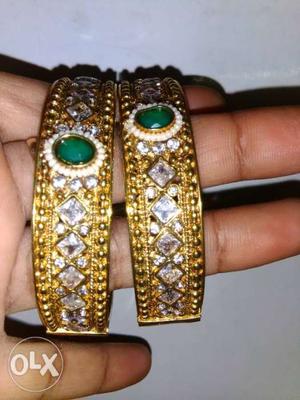 One gram gold Bangles set of two size is 2.4