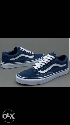 Pair Of Blue Vans Low-top Sneakers Screenshot