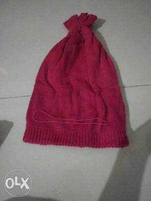 Pink warming cap for girl