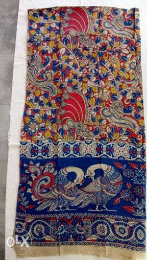 Semi Silk Block Print Kalamkari Dupattas