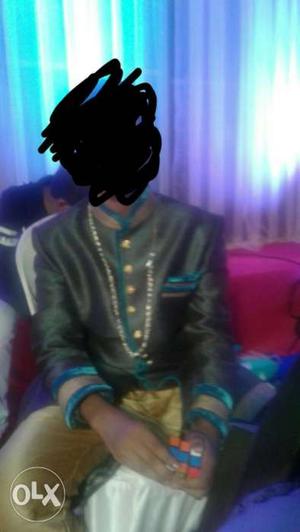 Sherwani-Churidar Navy Blue..for age 14 years