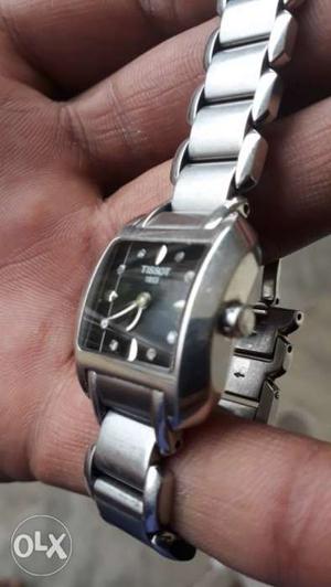 Silver And Black Digital Tissot Watch