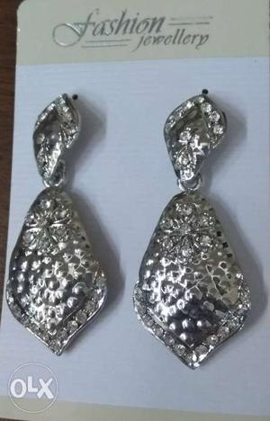 Silver-colored Fashion Jewellery Drop Earrings