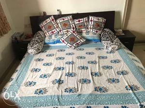 Six months old double bed with storage, side