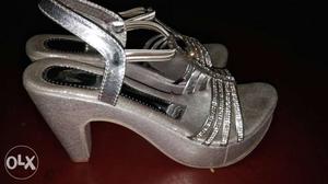 Size 9_ Silver Wedges _ Not Used _ evening And