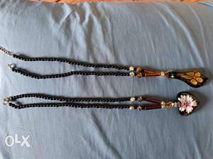 Two Beaded Black Necklaces