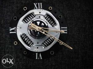 VW Clutch plate wall clock made from old clutch