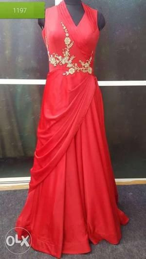 Women's All Colour Standard Party wear Gown