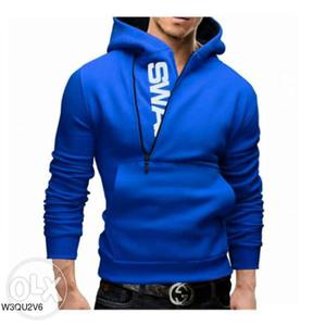 Blue And White Adidas Pullover Hoodie