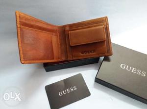 Brown Guess Leather Bifold Wallet