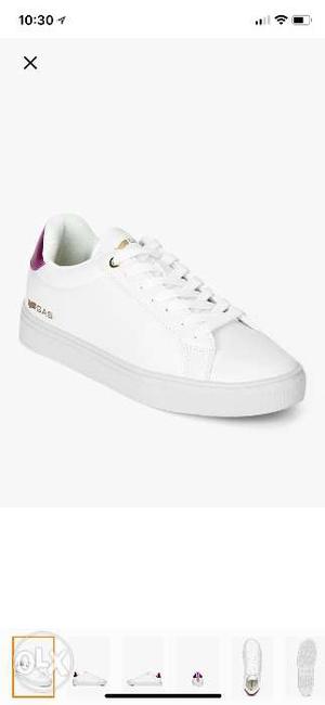 Gas Dna lady Ltx white casual sneakers..