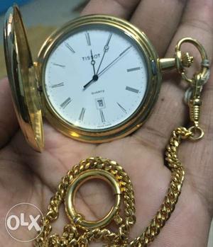 Gold-colored Tissot Pocket Watch
